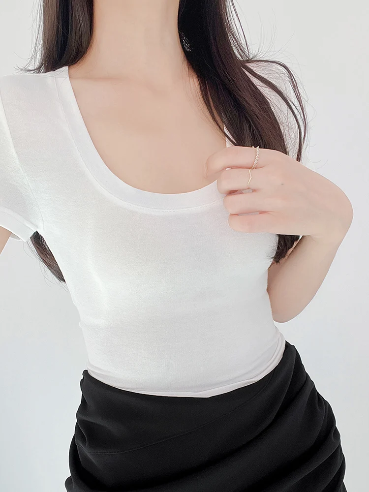 Ice Silk ort Sve T-irt Women Summer Pure Desire ort Tight U-Ne Faionable Inner Wear Color Versatile Slim F...
Ice Silk ort Sve T-irt Women Summer Pure Desire ort Tight U-Ne Faionable Inner Wear Color Versatile Slim F...