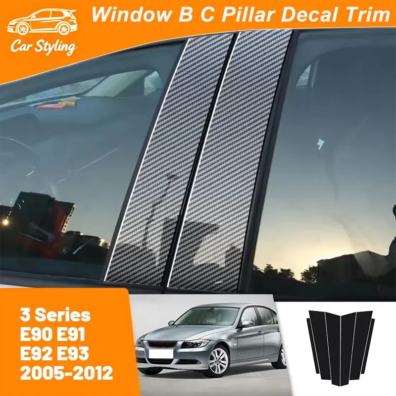 For BMW 3 Series E90 E91 E92 E93 2005-2012 2006 2007 6p Carbon Fiber Window Door Column Deal B C Pillar Post Cover Trim Sticker
For BMW 3 Series E90 E91 E92 E93 2005-2012 2006 2007 6p Carbon Fiber Window Door Column Deal B C Pillar Post Cover Trim Sticker