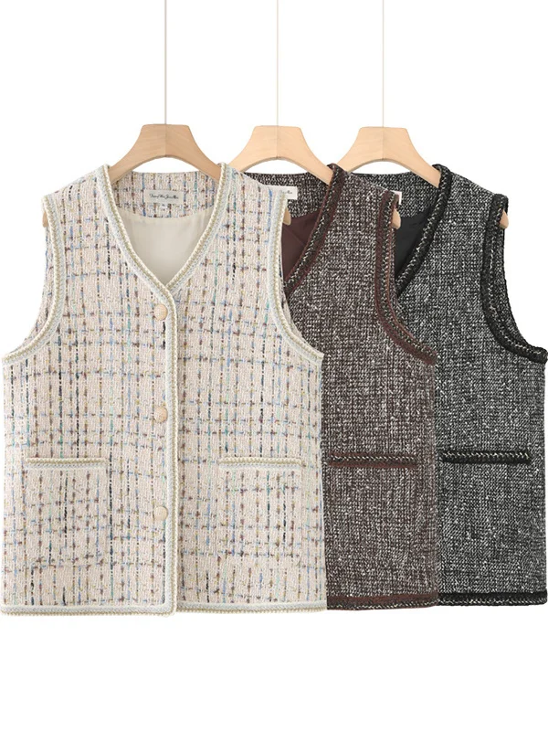 Women's Vest 2025 Spring Autumn New Style Small Fragrance Wind Thickened Woolen Thin Outerwear Shoulder Pad Versatile Vest Ja...
Women's Vest 2025 Spring Autumn New Style Small Fragrance Wind Thickened Woolen Thin Outerwear Shoulder Pad Versatile Vest Ja...