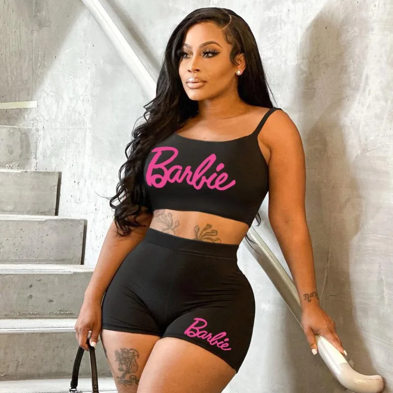 2Pcs Sexy Barbie Women Vest Shorts Kawaii Cartoon Ladies Leisure Sports Sleeveless Sportswear Fashion Casual Tracksuit Clothing
2Pcs Sexy Barbie Women Vest Shorts Kawaii Cartoon Ladies Leisure Sports Sleeveless Sportswear Fashion Casual Tracksuit Clothing