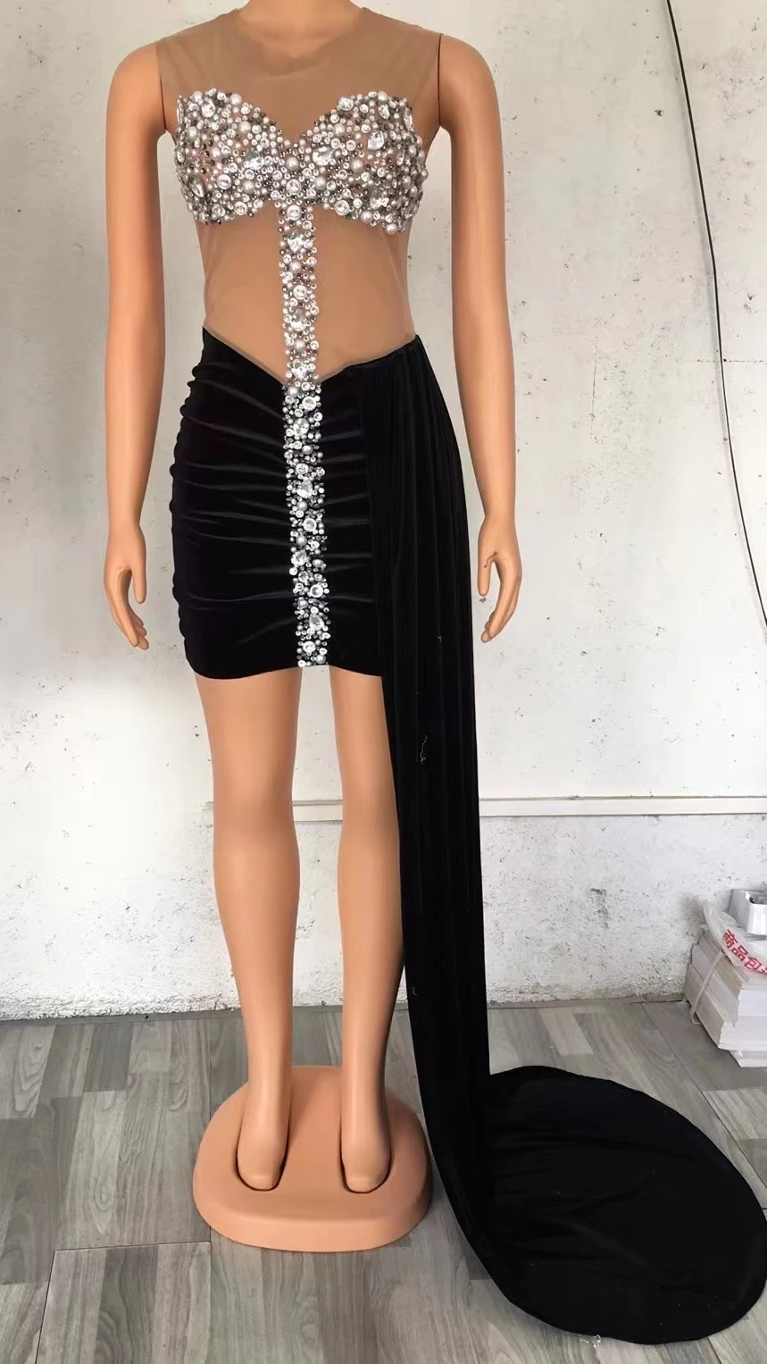 Women Sexy Stage Sleeveless Mesh CrystalsRhinstones Transparent Short Mini Dress EveningBirthday Wedding Stretch Dance A106Dress
Women Sexy Stage Sleeveless Mesh CrystalsRhinstones Transparent Short Mini Dress EveningBirthday Wedding Stretch Dance A106Dress