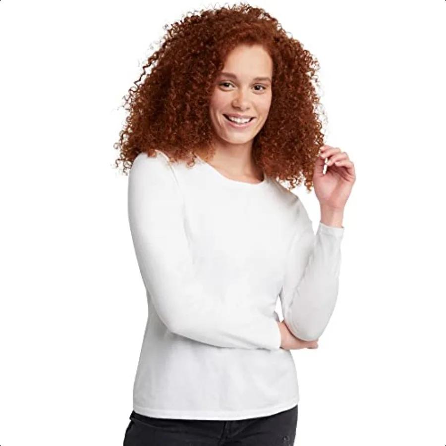 Hanes Women's Long Sleeve Cotton TShirt Lightweight Crewneck Tee for Women Modern Fit
Hanes Women's Long Sleeve Cotton TShirt Lightweight Crewneck Tee for Women Modern Fit