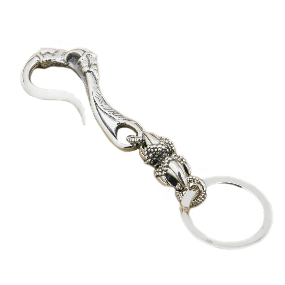925 Sterling Silver Dragon Claw Keychain Biker Punk Hook Belt Clip DIY Accessory 8J017
925 Sterling Silver Dragon Claw Keychain Biker Punk Hook Belt Clip DIY Accessory 8J017