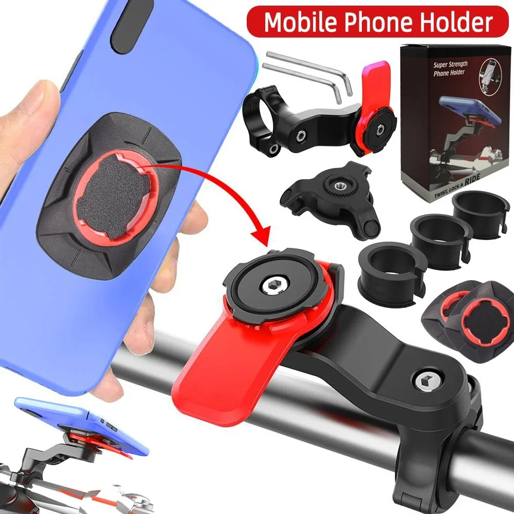 Motorcycle Bike Phone Holder Phone Bracket Vibration Damper Bike Handlebar Navigation Support for 4.7-7.2'' Phone Easy Install
Motorcycle Bike Phone Holder Phone Bracket Vibration Damper Bike Handlebar Navigation Support for 4.7-7.2'' Phone Easy Install