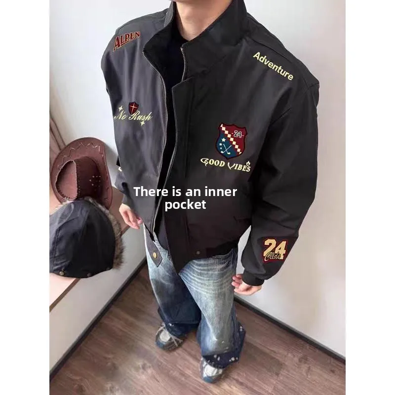 Мужская куртка свободного кроя в стиле хип-хоп, модная корейская одежда в стиле Харадзюку, весенне-осенняя верхняя одежда, не требующая глажки
Мужская куртка свободного кроя в стиле хип-хоп, модная корейская одежда в стиле Харадзюку, весенне-осенняя верхняя одежда, не требующая глажки