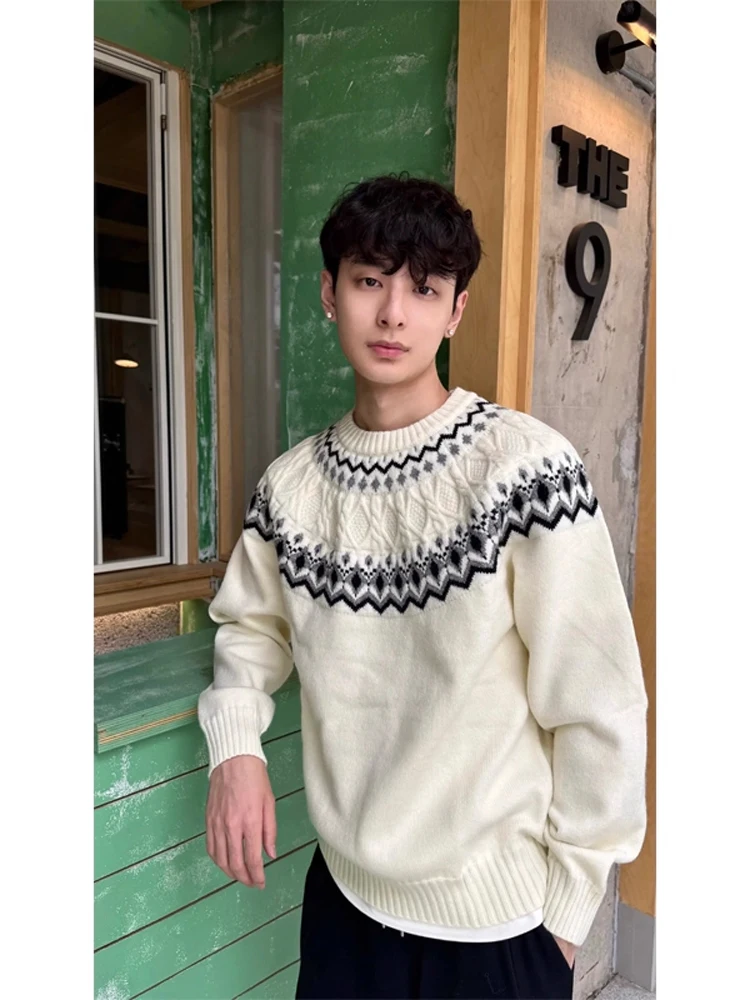 Молочно-белый ленивый круглый вязаный свитер в стиле ретро, мужской слинг в этническом стиле, осенне-зимняя внутренняя одежда Base irt Jaet
Молочно-белый ленивый круглый вязаный свитер в стиле ретро, мужской слинг в этническом стиле, осенне-зимняя внутренняя одежда Base irt Jaet