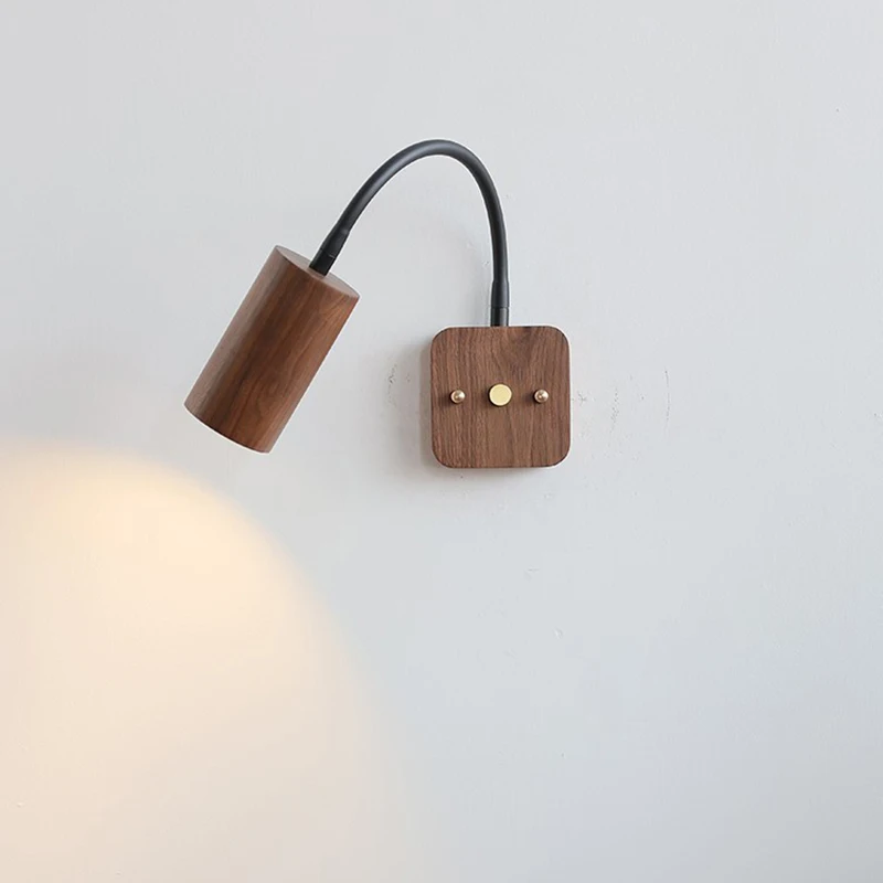 Walnut wood wall lamp with switch bedside bedroom lamp nordic indoor lighting wall lights for home decor can rotate light
Walnut wood wall lamp with switch bedside bedroom lamp nordic indoor lighting wall lights for home decor can rotate light