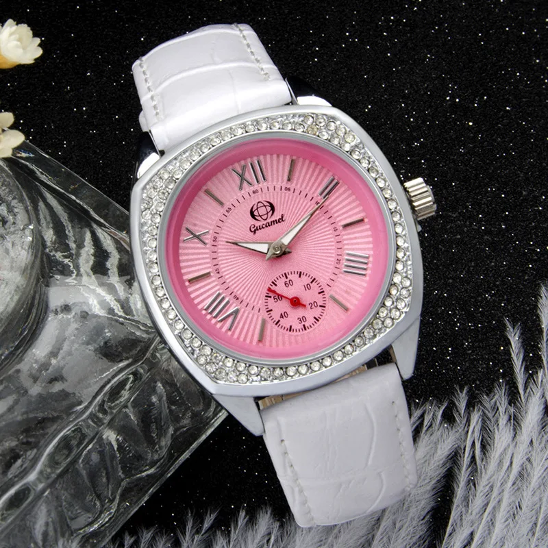 Korean* Style Women’s Quartz Watch, Fashion Leather Strap with Crystal Accents, Elegant Trendy Ladies Wristwatch
Korean* Style Women’s Quartz Watch, Fashion Leather Strap with Crystal Accents, Elegant Trendy Ladies Wristwatch