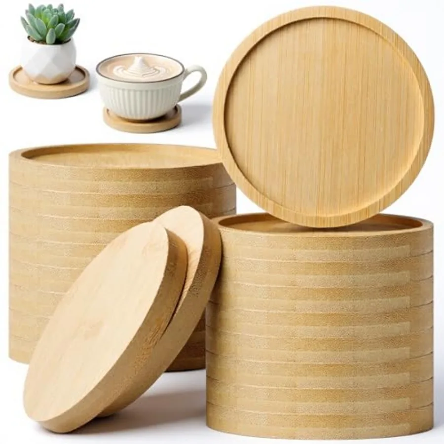 20 Pack Round Bamboo Coasters 3.74 Inch Natural Wooden Coasters for Crafts Plant Drink Saucer Trays Pot Trivets Stackable Flowe
20 Pack Round Bamboo Coasters 3.74 Inch Natural Wooden Coasters for Crafts Plant Drink Saucer Trays Pot Trivets Stackable Flowe
