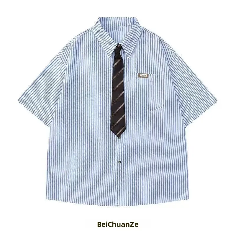 Premium Feeling Teenage Summer Striped Short Sleeve Casual Shirt Men's Breathable Fashionable Five-Quarter Sleeve Loose Fit
Premium Feeling Teenage Summer Striped Short Sleeve Casual Shirt Men's Breathable Fashionable Five-Quarter Sleeve Loose Fit