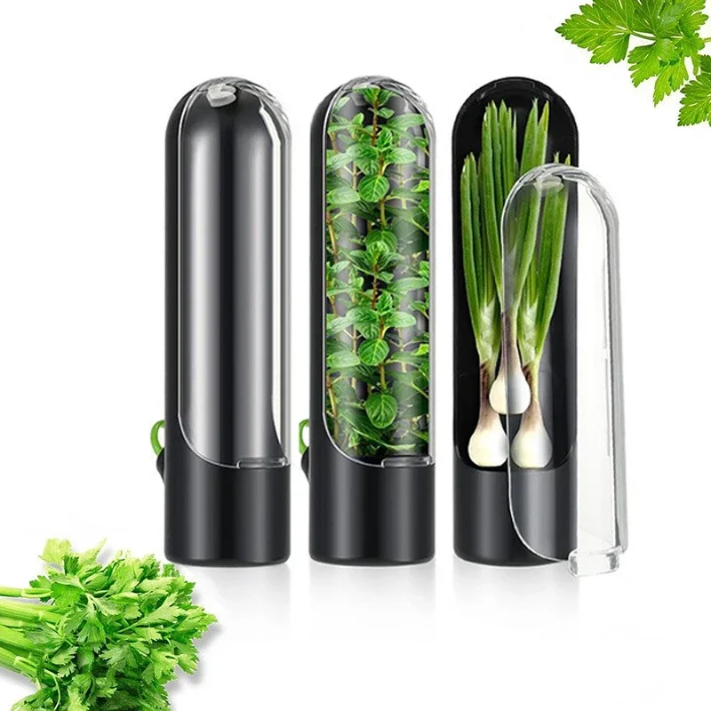 Refrigerator Herb Crisper Saver Pod Container Vegetable Preserving Bottle Keep Herb/Cilantro/Mint/Parsley/Asparagus Fresh Green
Refrigerator Herb Crisper Saver Pod Container Vegetable Preserving Bottle Keep Herb/Cilantro/Mint/Parsley/Asparagus Fresh Green