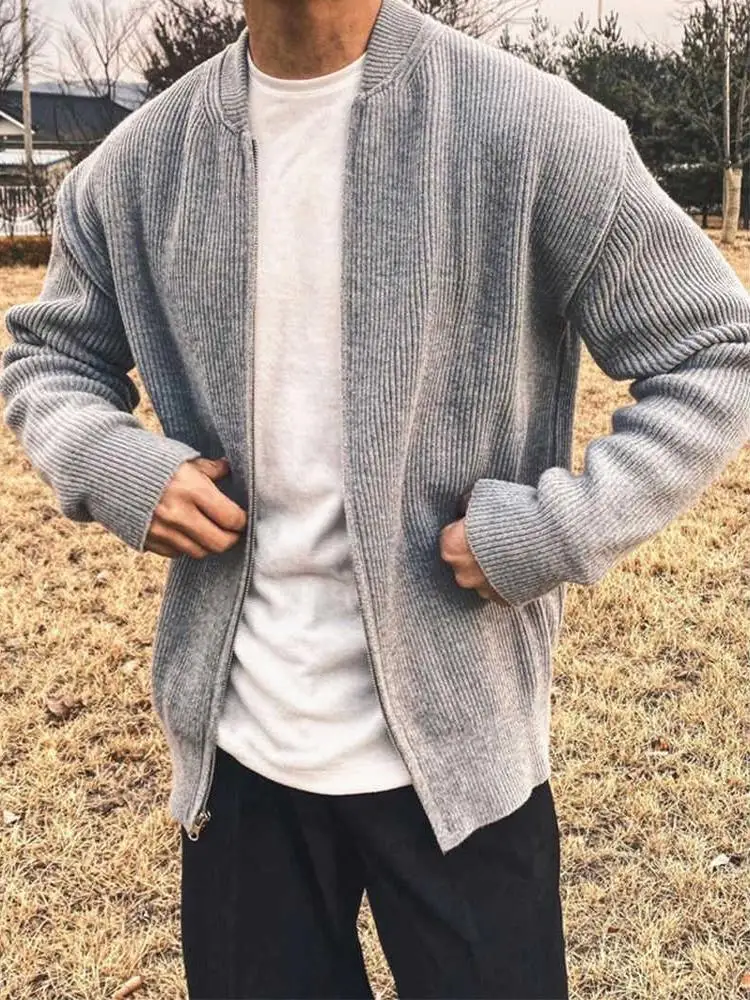 Men's Casual Knitted Cardigan Coat Pure Color Versatile Autumn Winter Faion Polyester Fiber Long Sve round Ne Elastic
Men's Casual Knitted Cardigan Coat Pure Color Versatile Autumn Winter Faion Polyester Fiber Long Sve round Ne Elastic