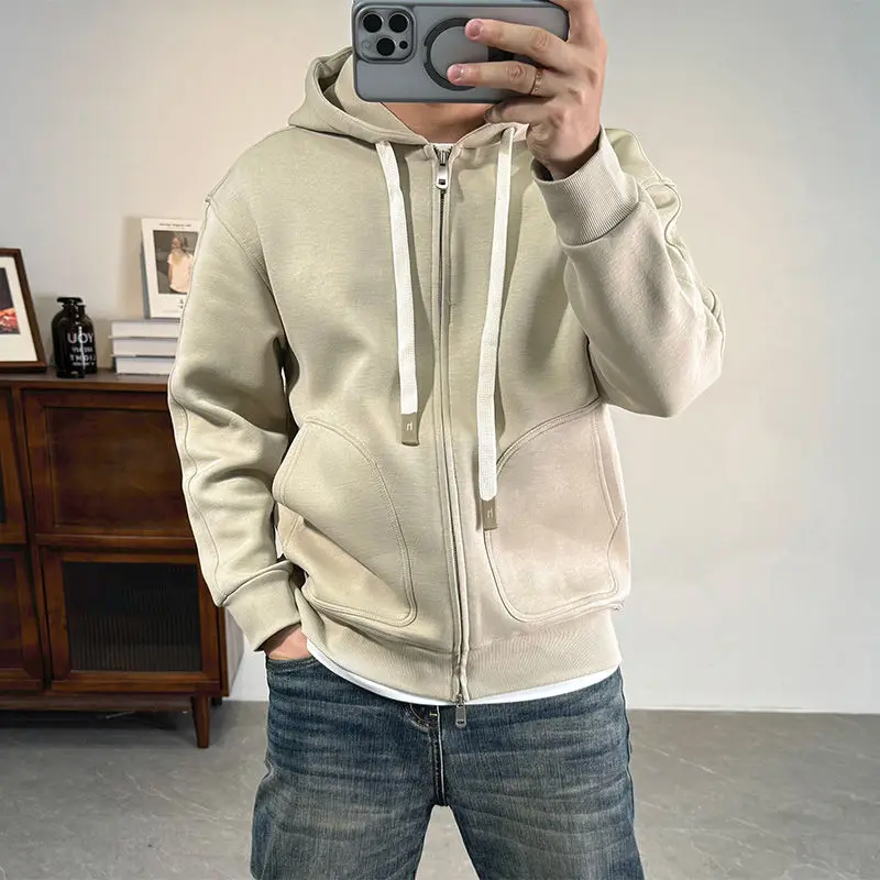 Fashion Solid Color Pockets Zipper Hooded Sweatshirts Men's Clothing 2025 Autumn Winter New Loose Korean Tops Casual Sweatshirts
Fashion Solid Color Pockets Zipper Hooded Sweatshirts Men's Clothing 2025 Autumn Winter New Loose Korean Tops Casual Sweatshirts