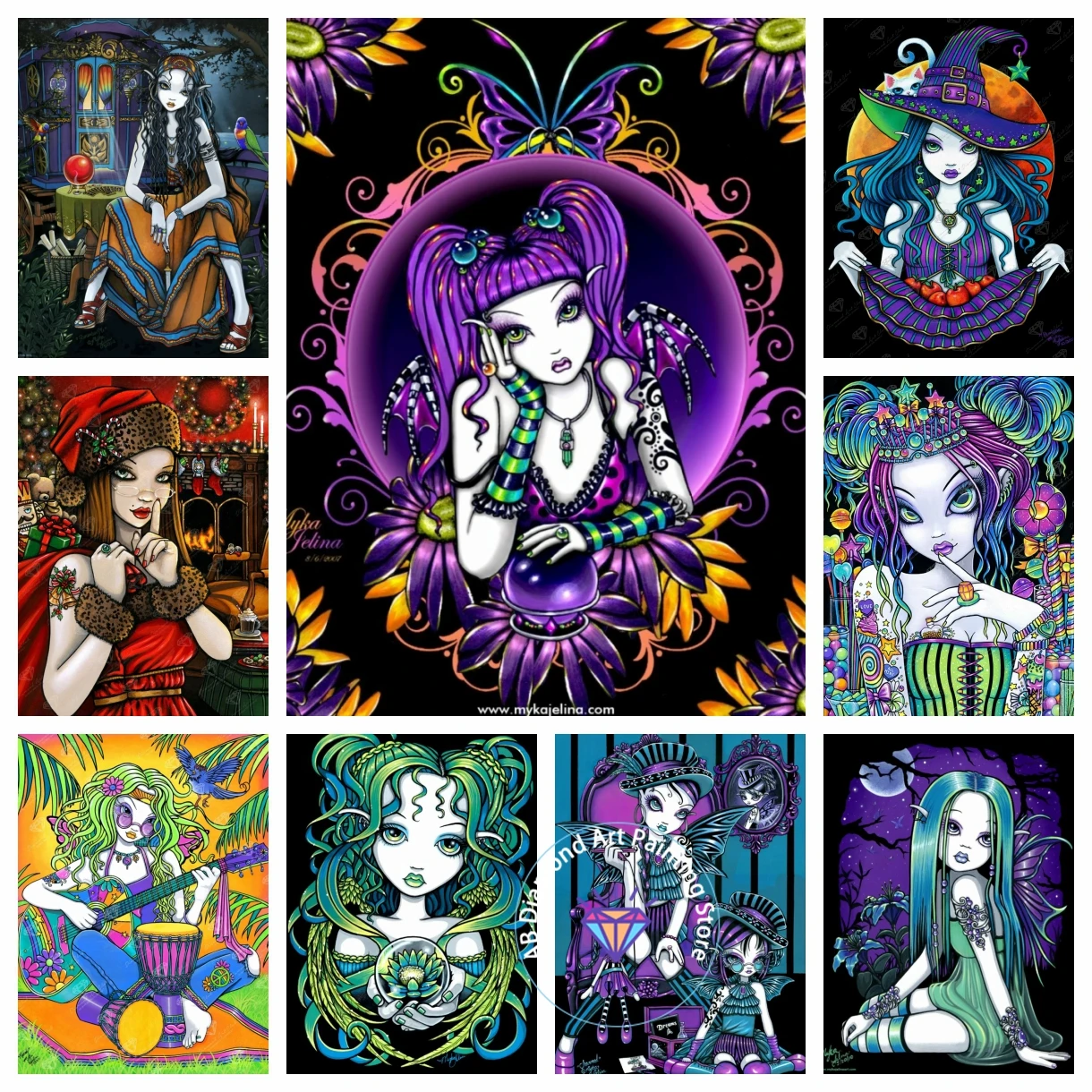 Gothic Girl Cartoon AB Diamond Painting Kits Cross Stitch Hanging Mosaic Embroidery Home Decor 5D DIY Art New Arrivals Gift
Gothic Girl Cartoon AB Diamond Painting Kits Cross Stitch Hanging Mosaic Embroidery Home Decor 5D DIY Art New Arrivals Gift