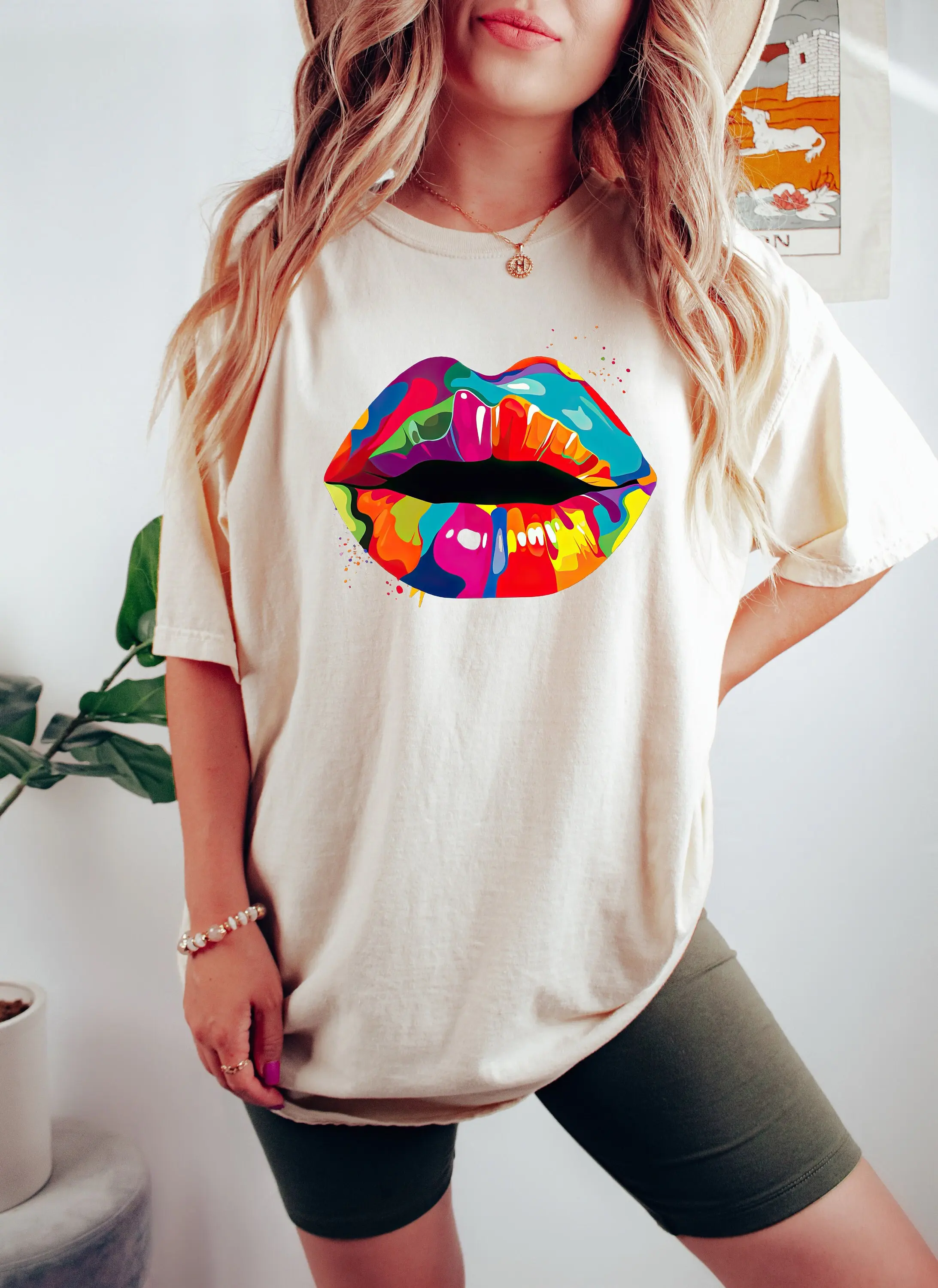 Rainbow Lips T Shirt LGBT Pride Women Equality Boho Gay
Rainbow Lips T Shirt LGBT Pride Women Equality Boho Gay