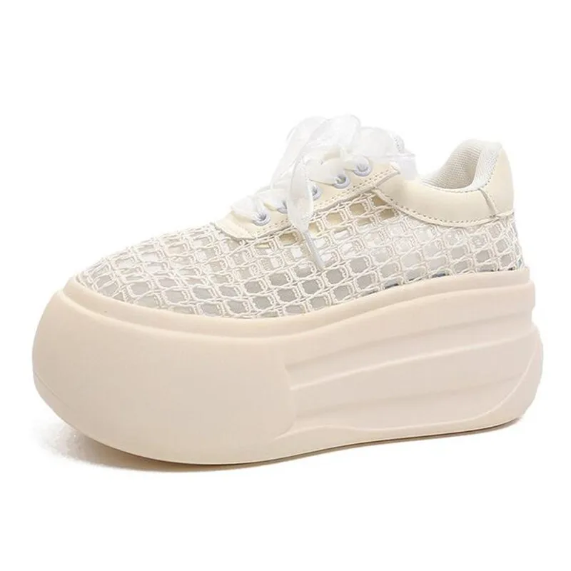 New 2026 Summer Women Shoes Fashion Hollow Breathable Chunky Sneakers Platform Skateboard Casual Shoes 7CM White Shoes Woman
New 2026 Summer Women Shoes Fashion Hollow Breathable Chunky Sneakers Platform Skateboard Casual Shoes 7CM White Shoes Woman