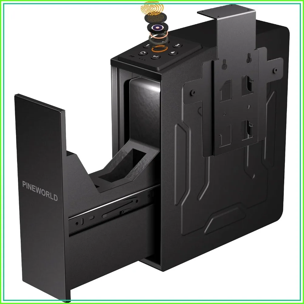 Biometric Slider Handgun Safe with Auto Sliding Door & Interior Light, 3 Quick Access Fingerprint Pistol Safe with Mute Mode, Vertical Design with Mounting Bracket for Nightstand, Desk, Truck
Biometric Slider Handgun Safe with Auto Sliding Door & Interior Light, 3 Quick Access Fingerprint Pistol Safe with Mute Mode, Vertical Design with Mounting Bracket for Nightstand, Desk, Truck