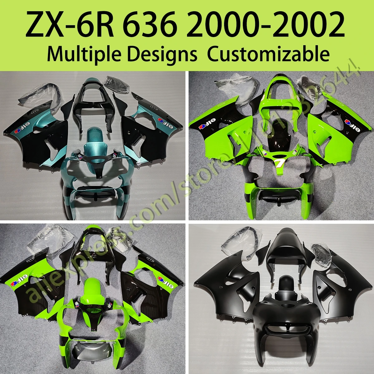 Fairing Kit for Kawasaki ZX 6R 636 2000 2001 2002 Matte Black OEM Style Motorcycle Body Cover Fairings ZX6R 00 01 02
Fairing Kit for Kawasaki ZX 6R 636 2000 2001 2002 Matte Black OEM Style Motorcycle Body Cover Fairings ZX6R 00 01 02