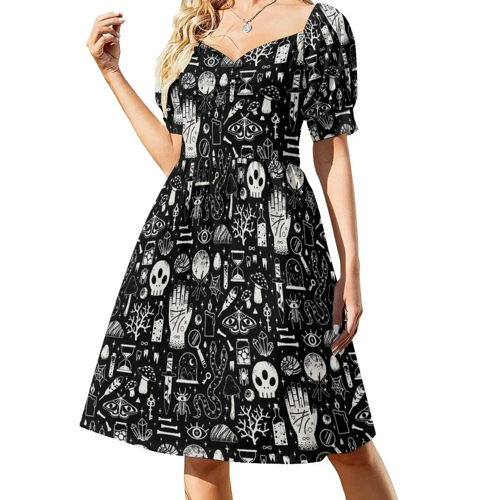 Curiosities: Bone Black Short-Sleeved Dress Evening gown women's evening dress 2025 Dresses
Curiosities: Bone Black Short-Sleeved Dress Evening gown women's evening dress 2025 Dresses