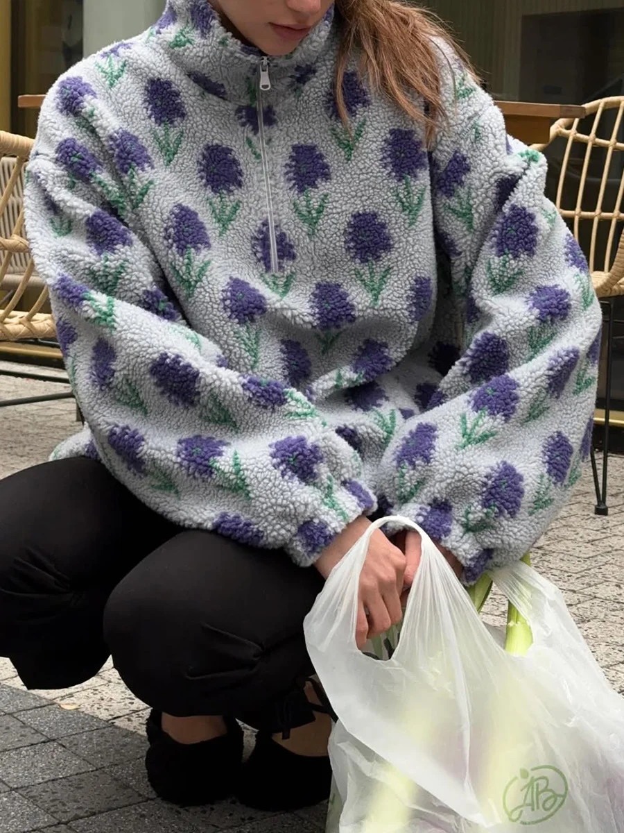 Half Zip Loose Hoodies High Neck Sweatshirt Bornladies Women's Autumn Winter New Fleece Jacquard Sweatshirt
Half Zip Loose Hoodies High Neck Sweatshirt Bornladies Women's Autumn Winter New Fleece Jacquard Sweatshirt