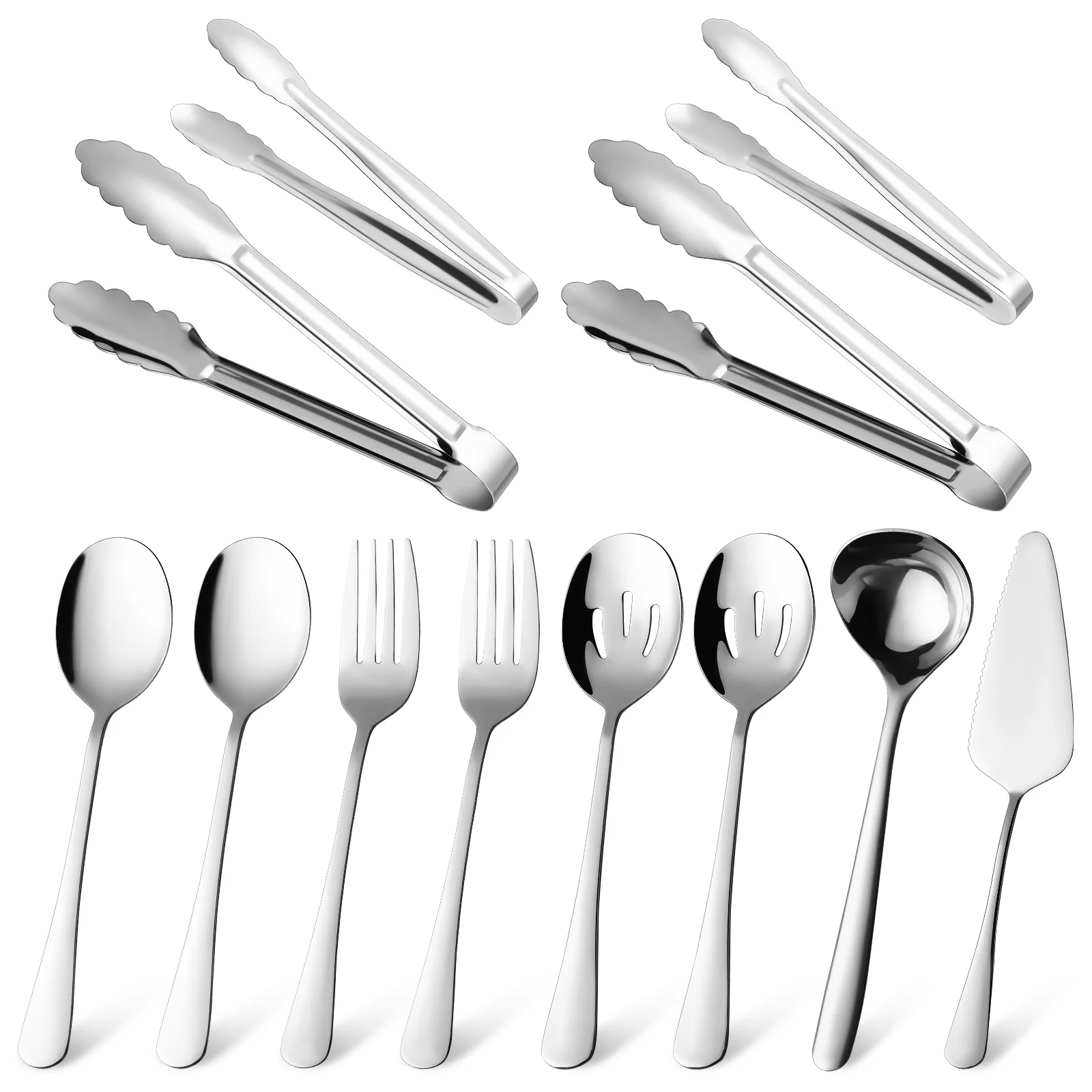 1 set Stainless Steel Dinnerware Set Party Tongs Spoons Serving Utensils Food Soup Salad Main Courses Elegant Durability
1 set Stainless Steel Dinnerware Set Party Tongs Spoons Serving Utensils Food Soup Salad Main Courses Elegant Durability