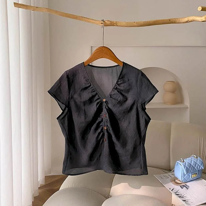 Elegant Vests Cotton Linen V-neck Loose Casual Korean Style Flutter Sleeve Tops Cropped Shirts 2026 Summer Sale Women Clothing
Elegant Vests Cotton Linen V-neck Loose Casual Korean Style Flutter Sleeve Tops Cropped Shirts 2026 Summer Sale Women Clothing