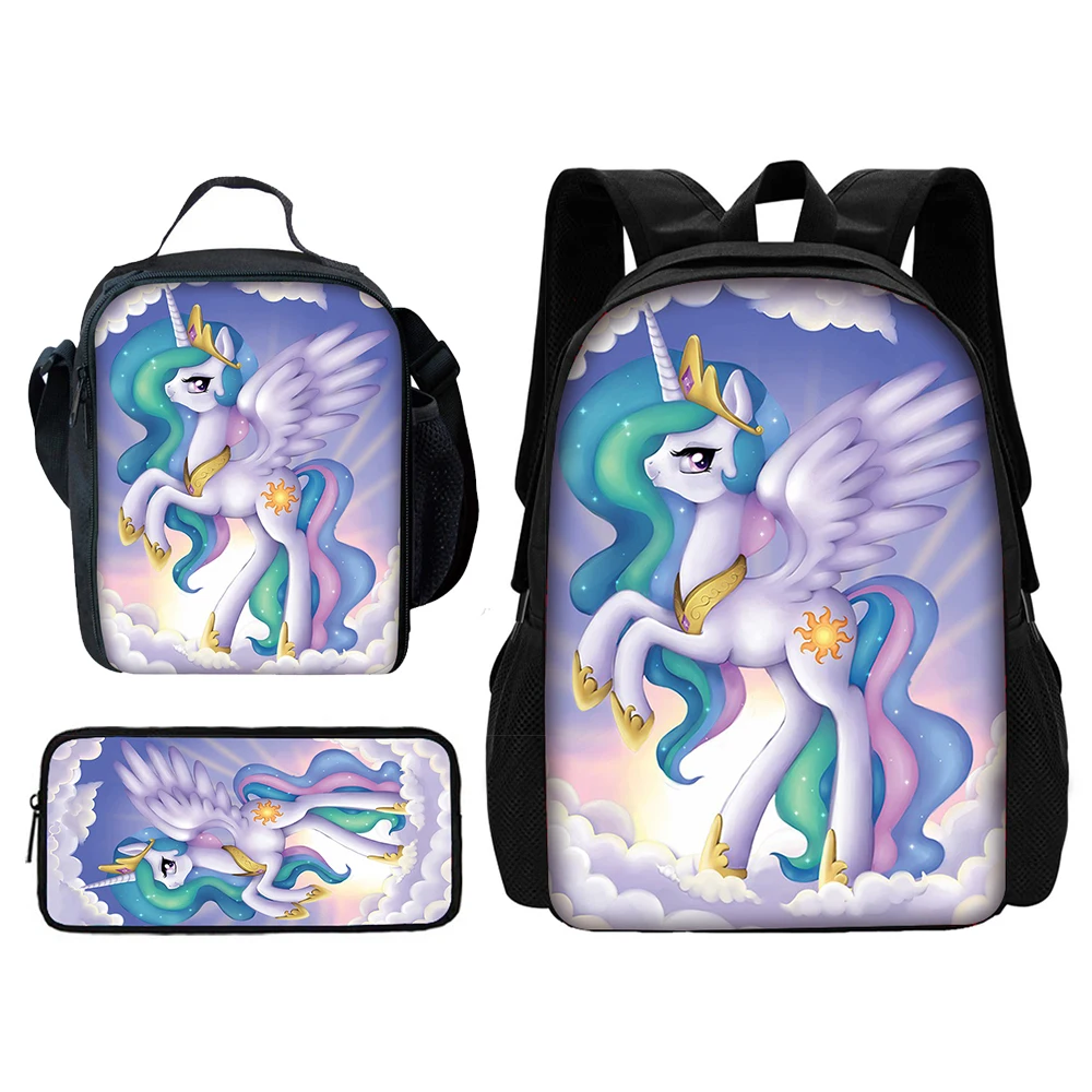 Cartoon M-My L-Little P-Pony Child School Backpack with Lunch Bags ,Pencil Bags School Bags for Boys Girls Best Gift
Cartoon M-My L-Little P-Pony Child School Backpack with Lunch Bags ,Pencil Bags School Bags for Boys Girls Best Gift