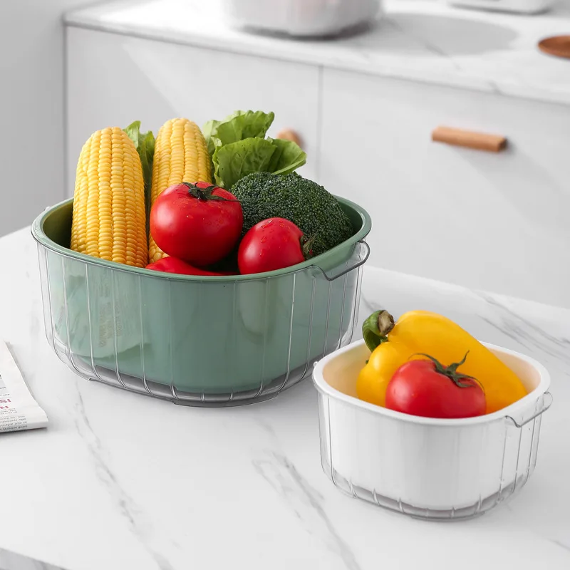 Double Layered Vegetable Washing Basin Drainage Basket Kitchen Washing Fruit Plate Living Room Household Vegetable Washing Basin
Double Layered Vegetable Washing Basin Drainage Basket Kitchen Washing Fruit Plate Living Room Household Vegetable Washing Basin