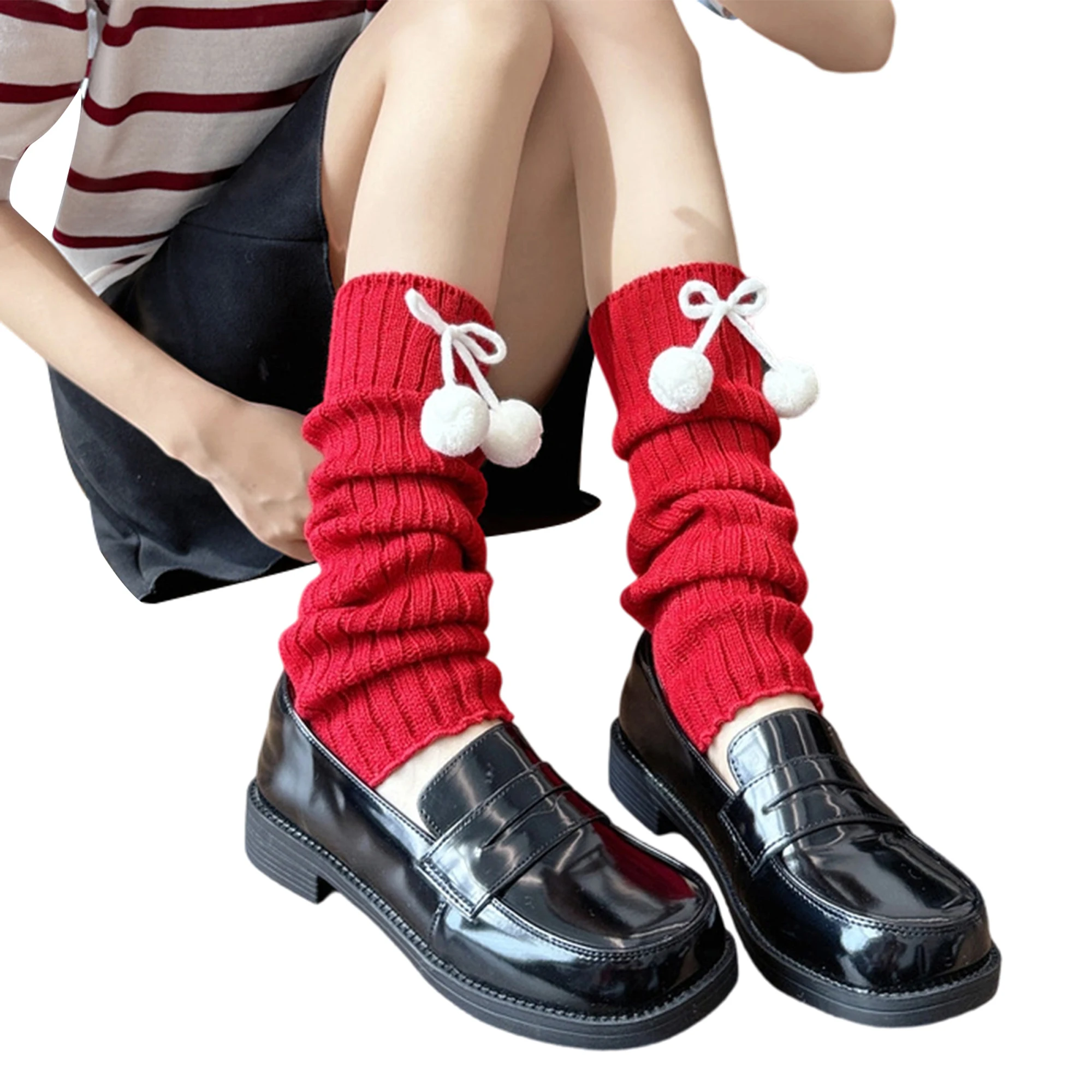 Women Knit Leg Warmer Plush Balls Calf Cover Boot Socks Streetwear for Daily Party
Women Knit Leg Warmer Plush Balls Calf Cover Boot Socks Streetwear for Daily Party