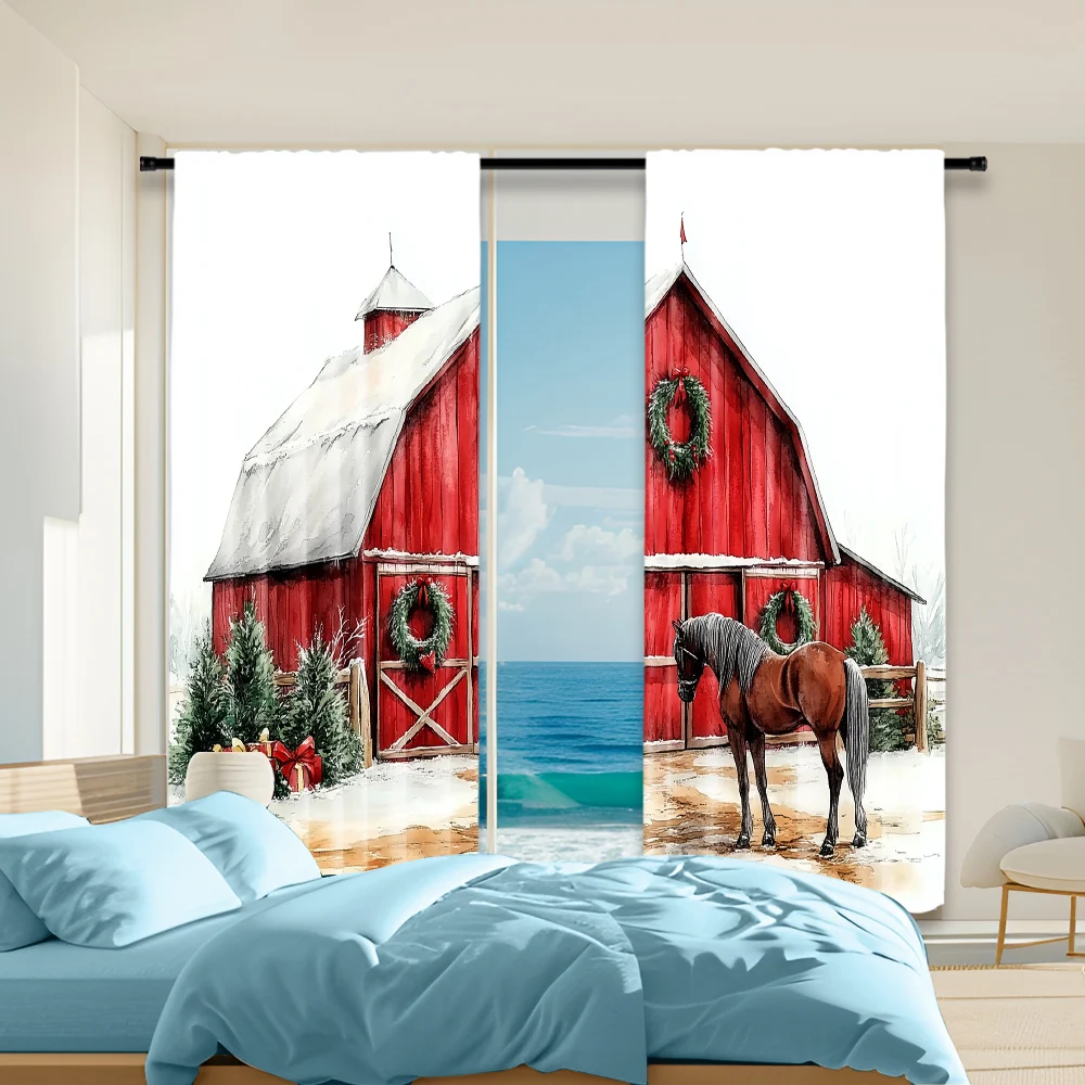 2 pcs, versatile polyester transparent curtains for home decoration Christmas House for use in bedrooms and living rooms
2 pcs, versatile polyester transparent curtains for home decoration Christmas House for use in bedrooms and living rooms
