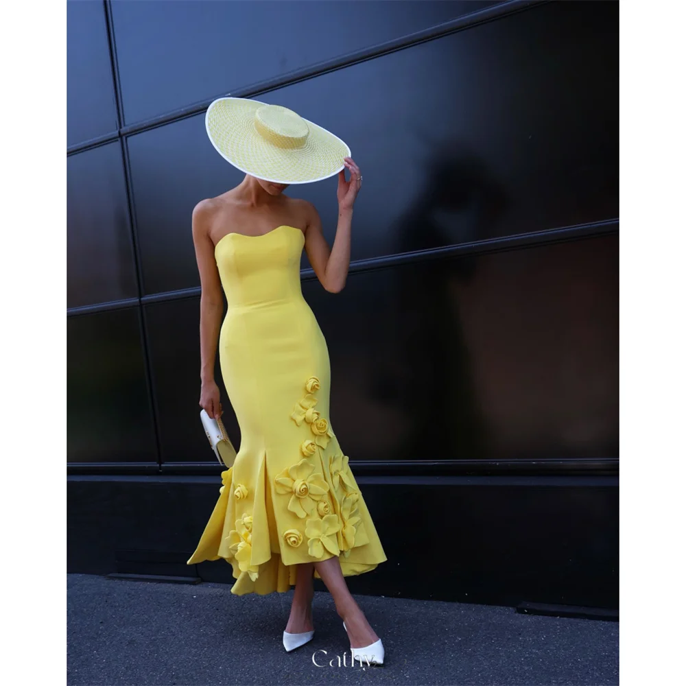 Кэти желтое платье для выпускного вечера без бретелек с 3D цветами, элегантное платье длиной до чая, платье de noiva, индивидуальное выпускное платье без рукавов, 2025 г.
Кэти желтое платье для выпускного вечера без бретелек с 3D цветами, элегантное платье длиной до чая, платье de noiva, индивидуальное выпускное платье без рукавов, 2025 г.