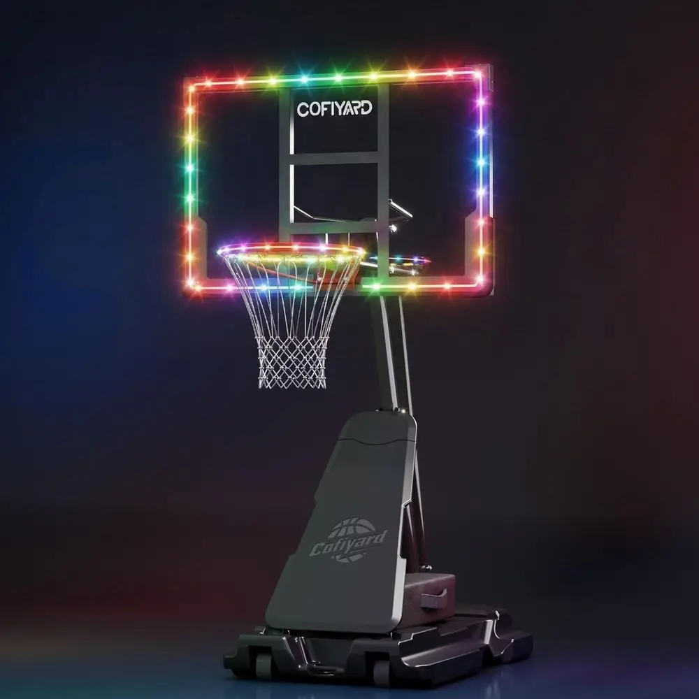 Portable 44 Shatterproof Outdoor Basketball Hoop with Adjustable Height and Sandbag Stability
Portable 44 Shatterproof Outdoor Basketball Hoop with Adjustable Height and Sandbag Stability