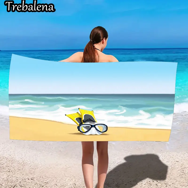 30*60inch Ultra-Soft Beach Towel with Beach Towel with Ocean Scene and Diving Gear Print
30*60inch Ultra-Soft Beach Towel with Beach Towel with Ocean Scene and Diving Gear Print