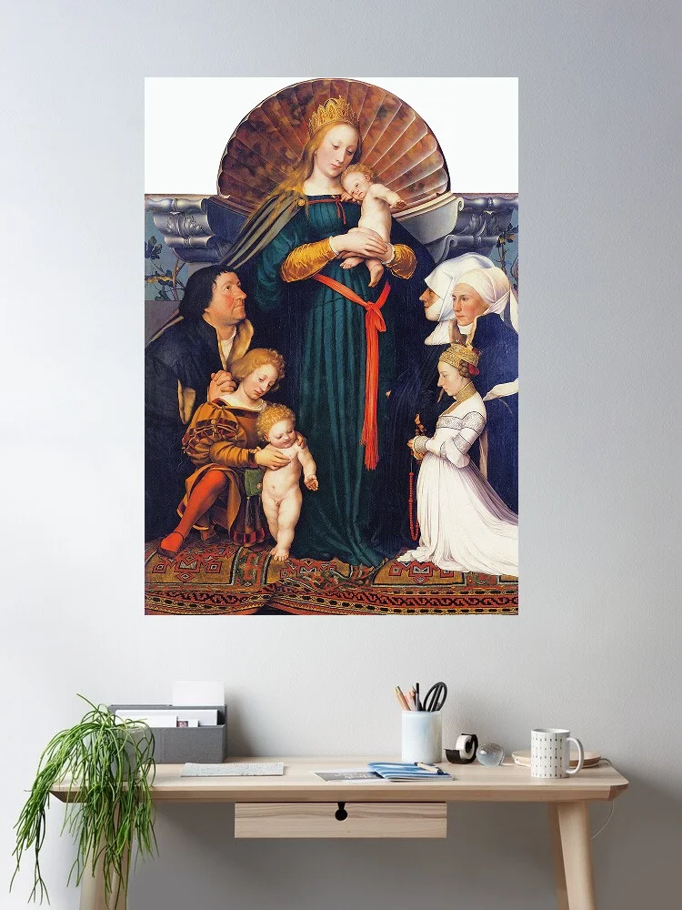 Darmstadt Madonna, by Hans Holbein the Younger, Art Picture Print Silk Poster, Home Wall Decor
Darmstadt Madonna, by Hans Holbein the Younger, Art Picture Print Silk Poster, Home Wall Decor