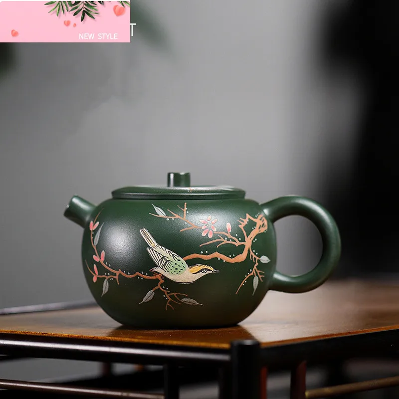 140 мл Исин Фиолетовая глина Чайники Мастер Цветок и птица Чайник ручной работы Сырая руда Зеленая грязь Чайник Китайский чайный сервиз Цзыша Подарки
140 мл Исин Фиолетовая глина Чайники Мастер Цветок и птица Чайник ручной работы Сырая руда Зеленая грязь Чайник Китайский чайный сервиз Цзыша Подарки