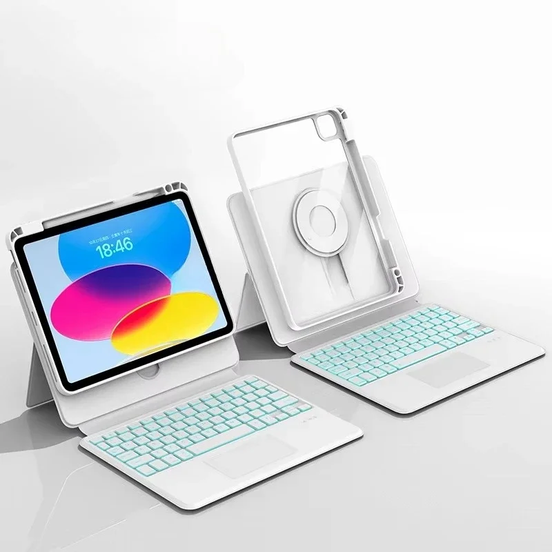 Newest Design 360 Rotating Blue Tooth Keyboard Case for iPad Air 10.9 Pro 11 USB Interface 12.9 Custom Logo ROHS Certified
Newest Design 360 Rotating Blue Tooth Keyboard Case for iPad Air 10.9 Pro 11 USB Interface 12.9 Custom Logo ROHS Certified