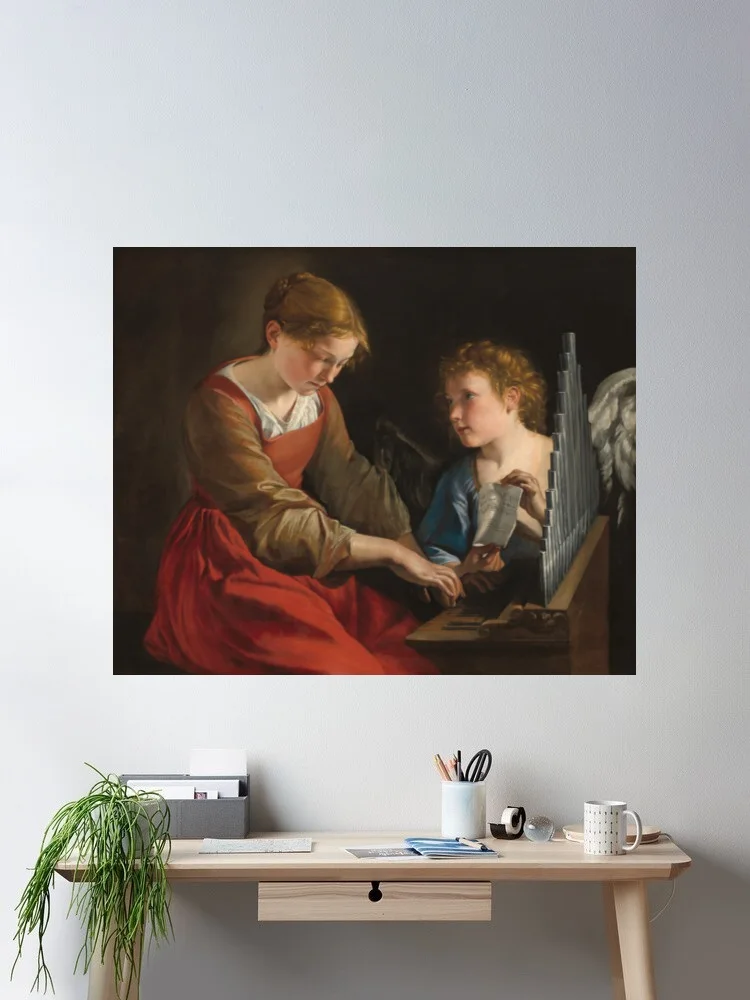 Saint Cecilia and an Angel Canvas POSTER ,Home Decor Wall art painting
Saint Cecilia and an Angel Canvas POSTER ,Home Decor Wall art painting