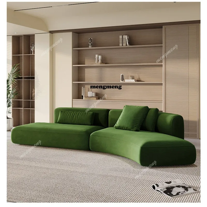 Retro small apartment living room corner curved sofa cream beauty salon fabric sofa
Retro small apartment living room corner curved sofa cream beauty salon fabric sofa