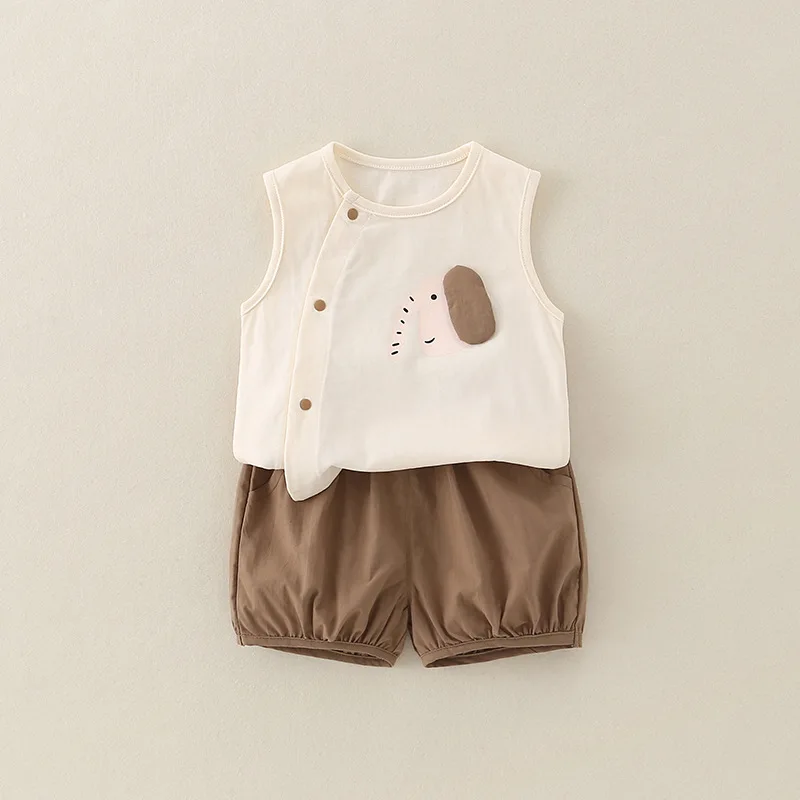 New boys' summer clothes, Class A pure cotton summer thin style, Korean version short sleeved shorts set, baby boys' clothes
New boys' summer clothes, Class A pure cotton summer thin style, Korean version short sleeved shorts set, baby boys' clothes