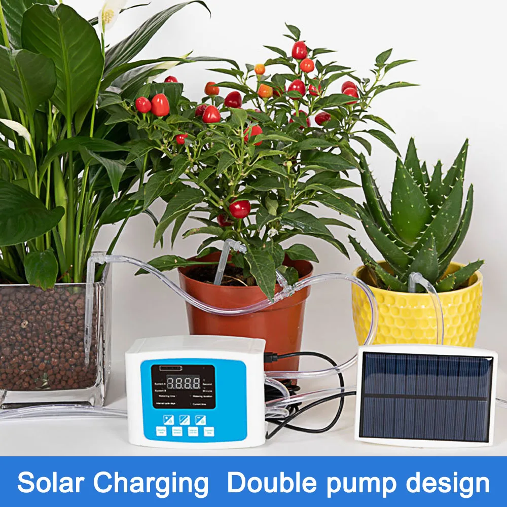 Solar Energy Drip Irrigation System Voice Prompts Garden Self-Watering Kit Double Pump USB Charging Automatic Watering Device
Solar Energy Drip Irrigation System Voice Prompts Garden Self-Watering Kit Double Pump USB Charging Automatic Watering Device