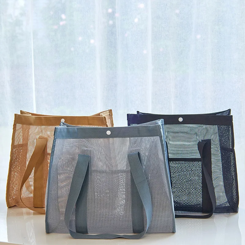 Korean Beach Bag Fashion Mesh Hollow Fitness Shoulder Bag Leisure Swimming Bag Travel Storage Washbag
Korean Beach Bag Fashion Mesh Hollow Fitness Shoulder Bag Leisure Swimming Bag Travel Storage Washbag