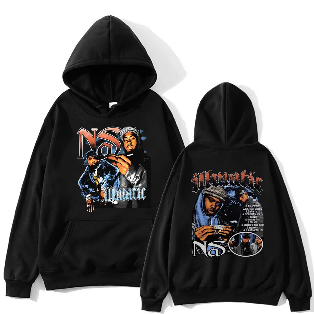 Rapper Nas Illmatic Graphic Hoodie Men's Fashion Retro Pullover Casual Long Sleeve Hip Hop Autumn/Winter Hoodies Streetwear Male
Rapper Nas Illmatic Graphic Hoodie Men's Fashion Retro Pullover Casual Long Sleeve Hip Hop Autumn/Winter Hoodies Streetwear Male