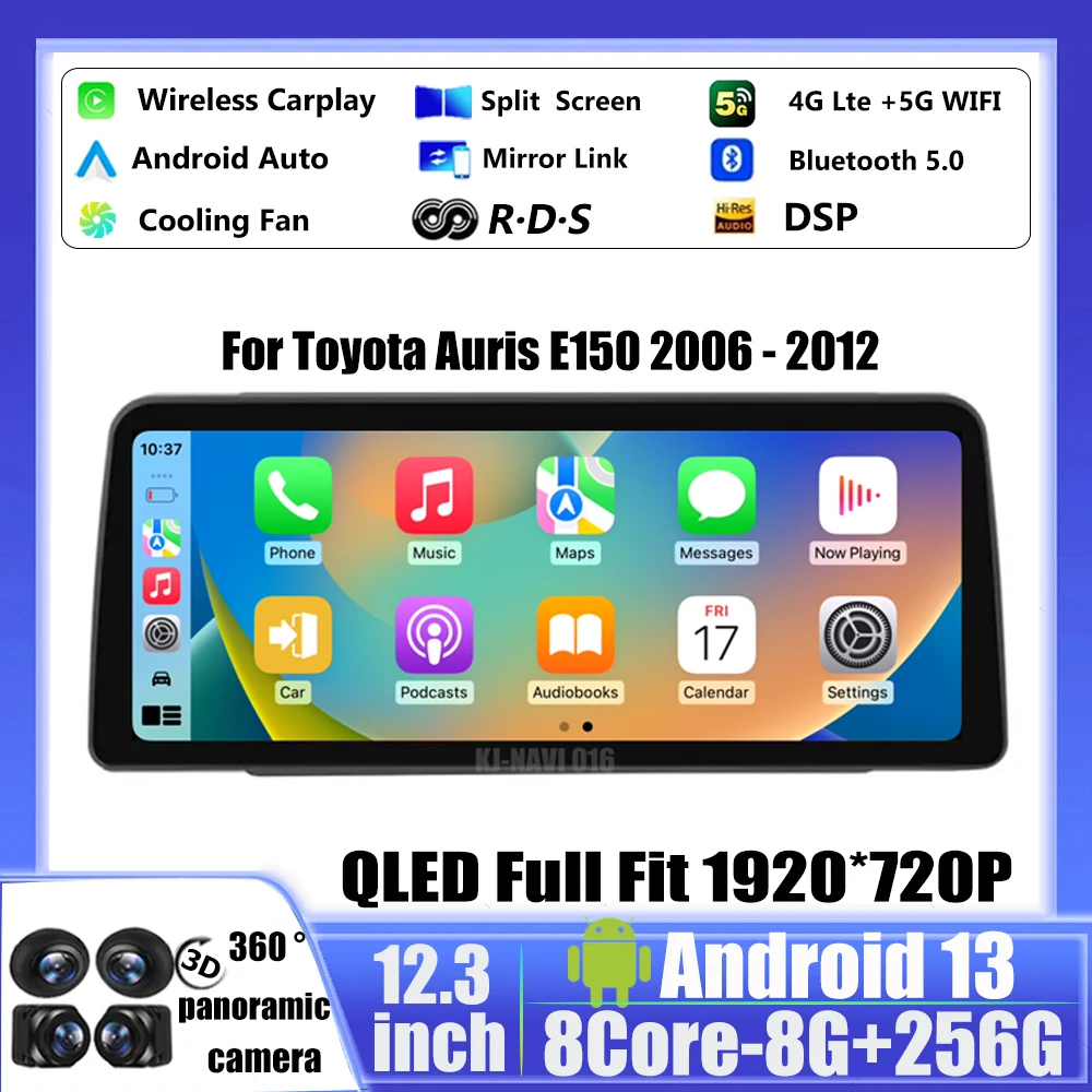 Для Toyota Auris E150 2006 - 2012 12,3 дюймов 1920*720 QLED Android 13 автомобильный стерео Мультимедиа SWC видеоплеер BT WIFI Carplay авто
Для Toyota Auris E150 2006 - 2012 12,3 дюймов 1920*720 QLED Android 13 автомобильный стерео Мультимедиа SWC видеоплеер BT WIFI Carplay авто