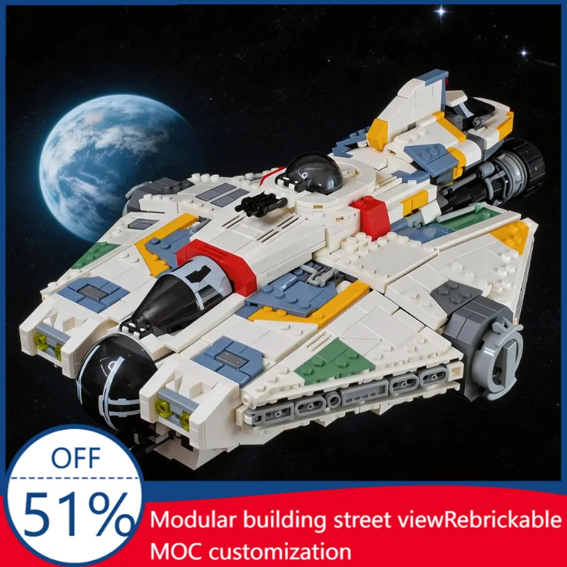 596 PCS Customize Series 75357 Space Ship MOD Model Building Blocks Children Puzzles DIY Creative Toys Halloween Display Gifts
596 PCS Customize Series 75357 Space Ship MOD Model Building Blocks Children Puzzles DIY Creative Toys Halloween Display Gifts