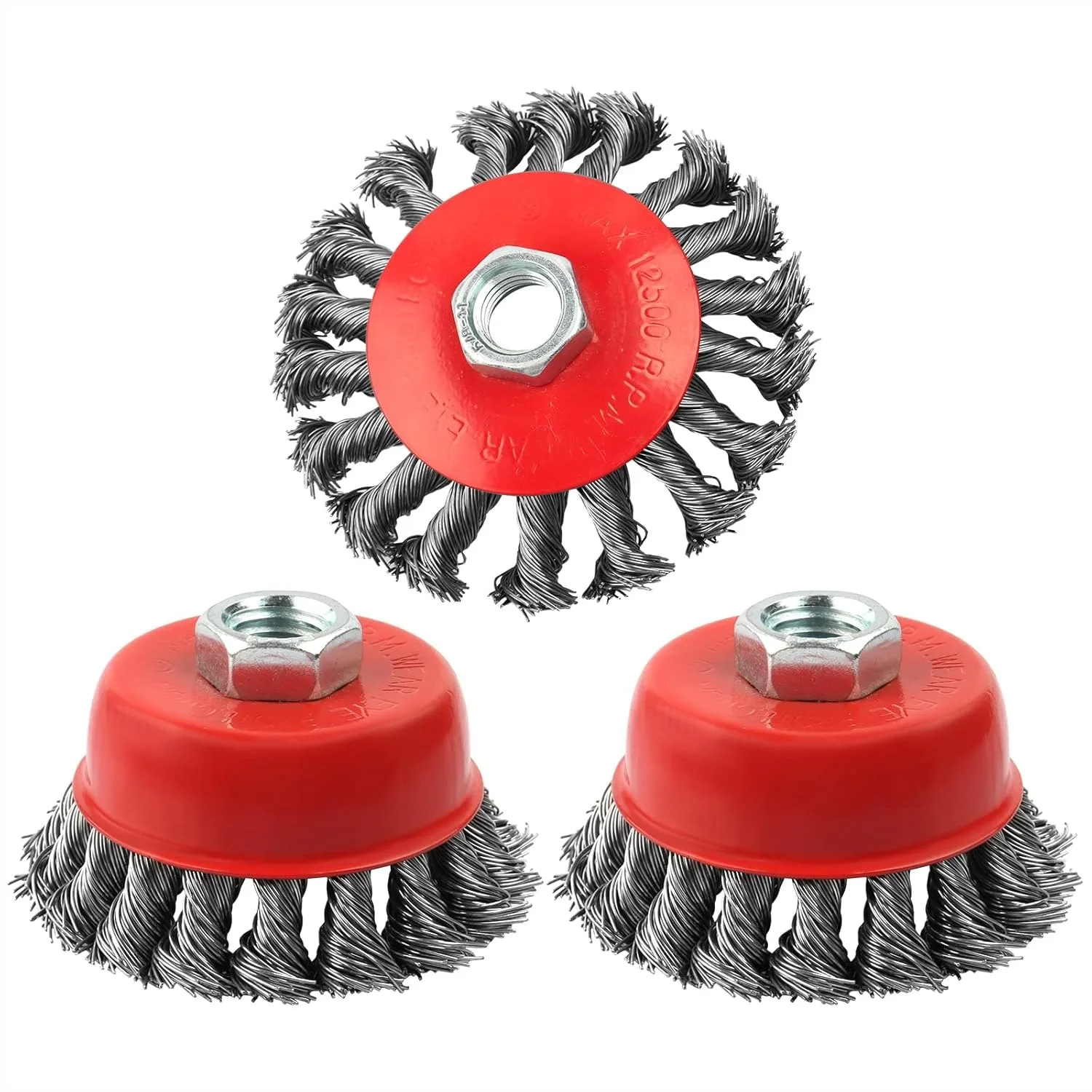 3 Pack 4 Inch Wire Wheel Brush for Angle Grinder with 5/8-11 Threaded Arbor for Rust Removal and Surface Cleaning
3 Pack 4 Inch Wire Wheel Brush for Angle Grinder with 5/8-11 Threaded Arbor for Rust Removal and Surface Cleaning