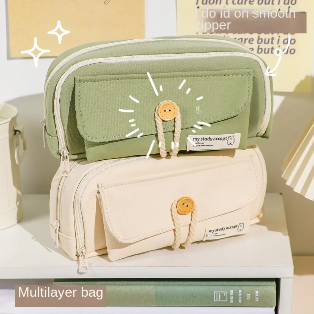 Three Layers Large Capacity Pencil Cases Fashion Solid Color Canvas Pencil Bags Student Teacher Stationery Back To School
Three Layers Large Capacity Pencil Cases Fashion Solid Color Canvas Pencil Bags Student Teacher Stationery Back To School