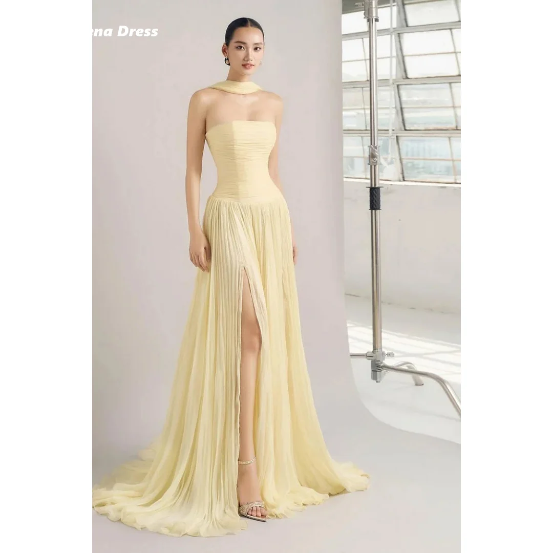 Lena Line A Evening Dresses Woman Elegant Luxury Prom Dresses 2025 Off-shoulder Custom Made Chiffon Robe De Cocktail Femme Party
Lena Line A Evening Dresses Woman Elegant Luxury Prom Dresses 2025 Off-shoulder Custom Made Chiffon Robe De Cocktail Femme Party