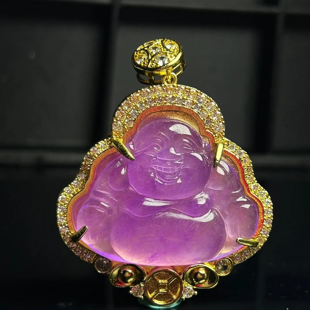 Certified Natural Ice Lavender Jade Jadeite inlay Buddha Pendant & Necklaces
Certified Natural Ice Lavender Jade Jadeite inlay Buddha Pendant & Necklaces