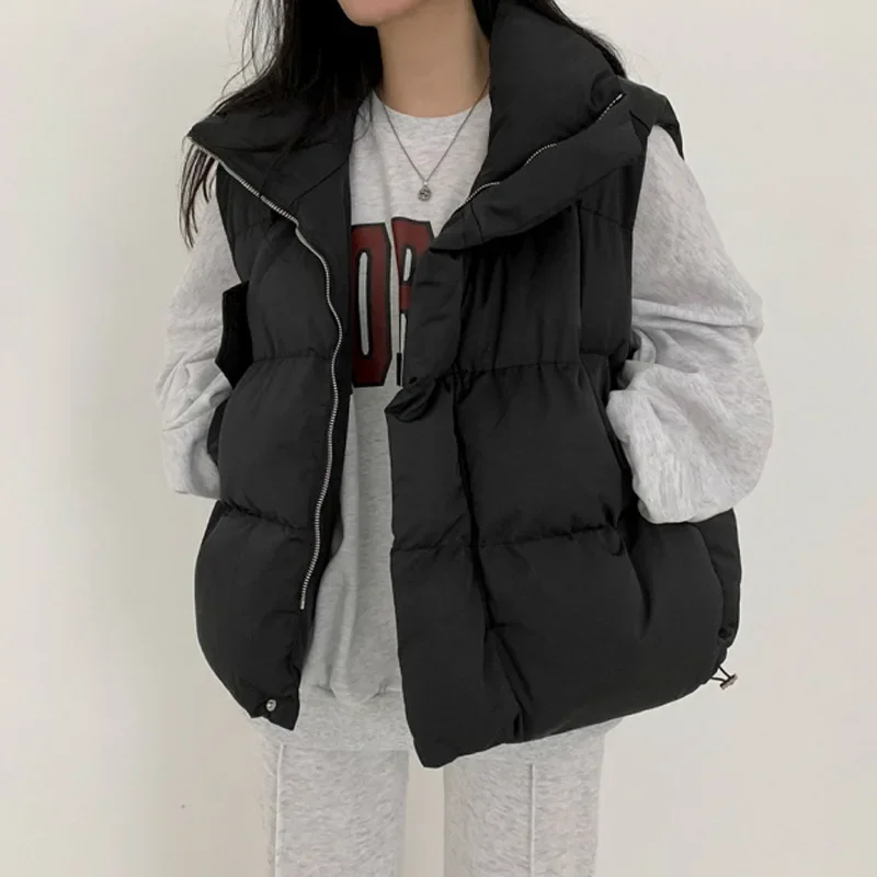 Plus Size Korean College Style Thickened Cotton Vest Large Size Loose High Collar Autumn Winter Outerwear Zipper Closure
Plus Size Korean College Style Thickened Cotton Vest Large Size Loose High Collar Autumn Winter Outerwear Zipper Closure