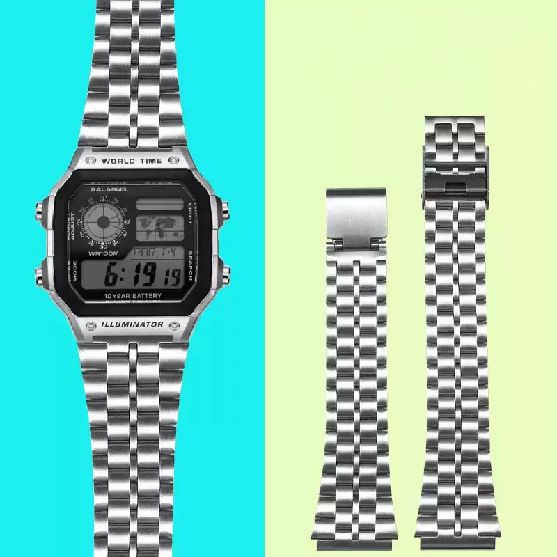 Stainless Steel Watchband for Casio SGW400 F91W F84 F105/108/A158/168 AE1200/1300 Vintage Metal Watch Strap Men Women Wristband
Stainless Steel Watchband for Casio SGW400 F91W F84 F105/108/A158/168 AE1200/1300 Vintage Metal Watch Strap Men Women Wristband
